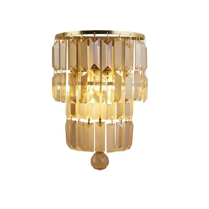 Favoriet Searchlight Empire - wandverlichting - 20 x 30 cm - IP44 - satijn messing en champagne