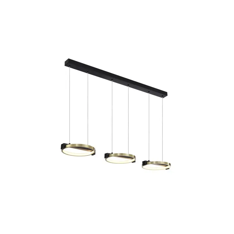 Beperkte Voorraad Searchlight Aerial - hanglamp - 106 x 150 cm - 35W dimbare LED incl. - zwart en goud