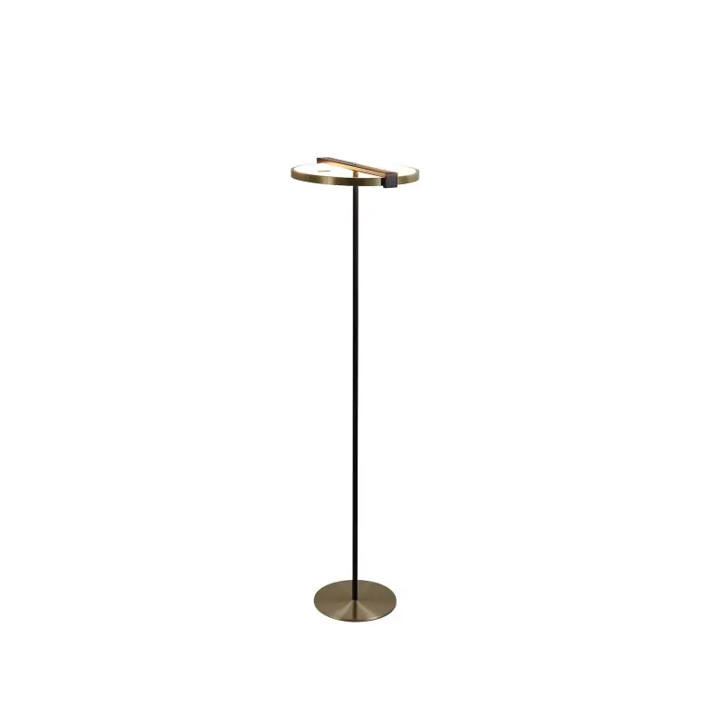 Speciale Aanbieding Searchlight Aerial - vloerlamp - 38 x 129 cm - 3 stappen dimbaar - 23W LED incl. - zwart en goud