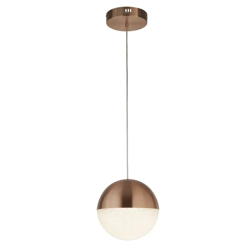 Voordeelprijs Searchlight Marbles - hanglamp - Ø 25 x 150 cm - 22W dimbare LED incl. - koper