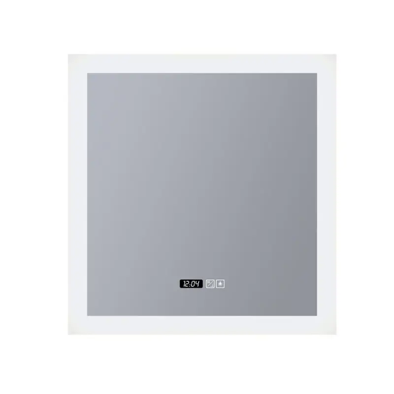 Bestel Nu Searchlight - spiegellamp met verlichting en digitale klok - 60 x 60 cm - 38W dimbare LED incl - IP44 - wit