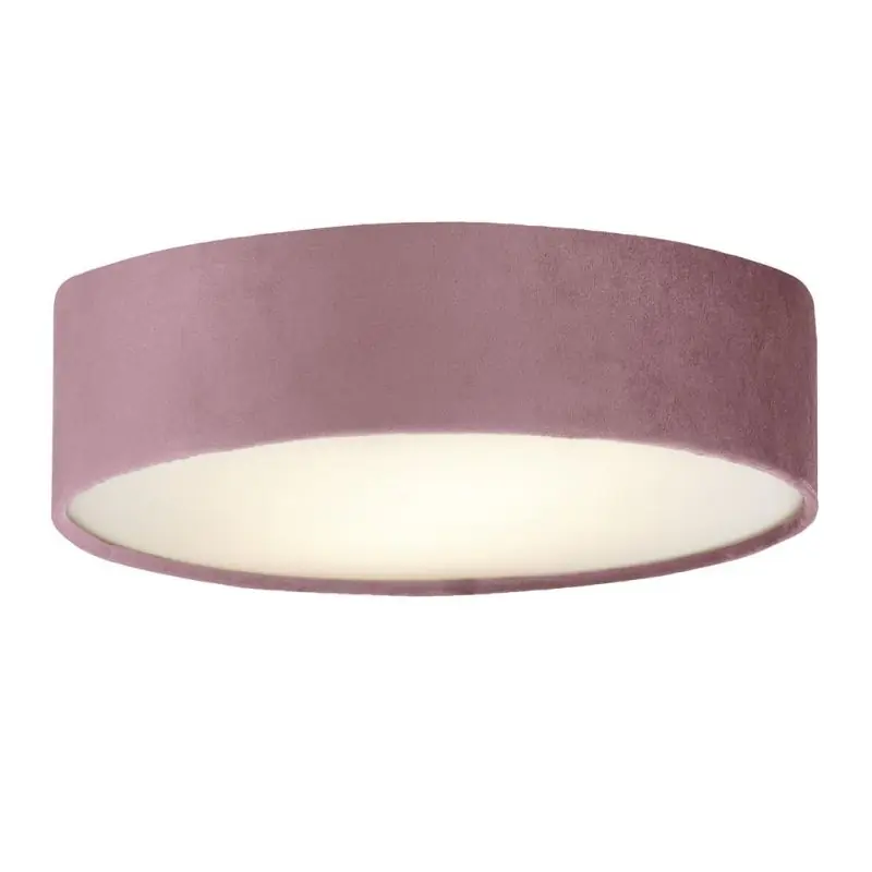 Geld-Terug-Garantie Searchlight Drum - plafondlamp - Ø 50 x 10 cm - roze