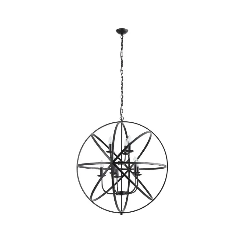 Voordeelprijs Searchlight Orbit - hanglamp - Ø  80 x 200 cm - mat zwart