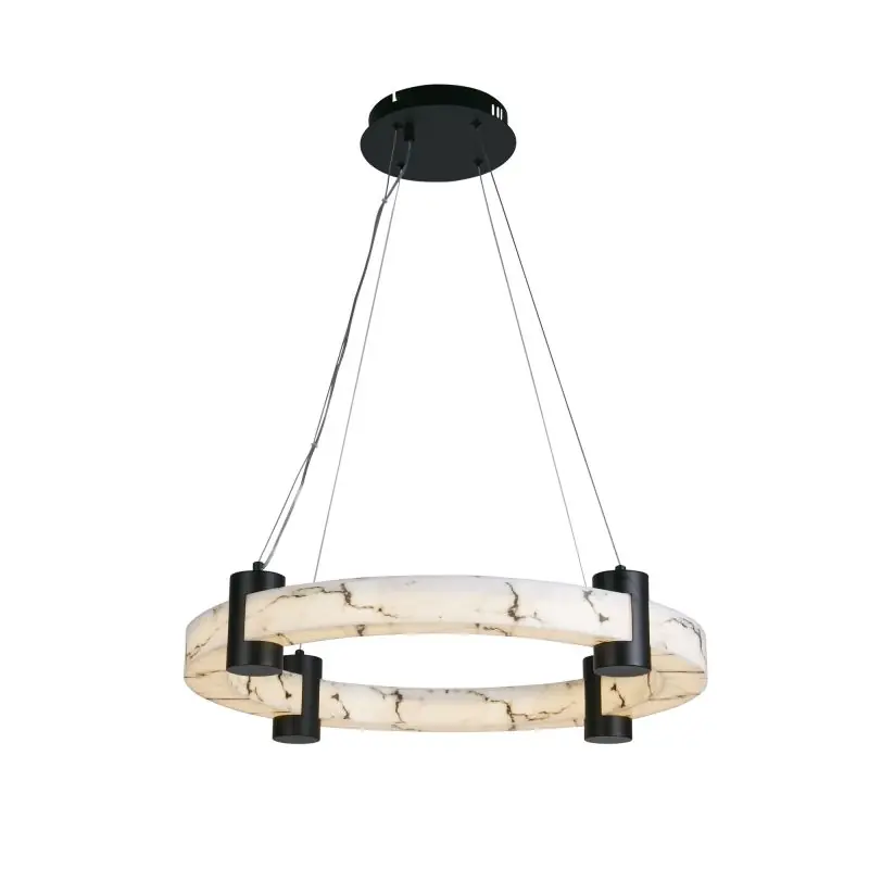 Hete Deal Searchlight Moonbeam - hanglamp - Ø 60,5 x 153 cm - 29W dimbare LED incl - zwart