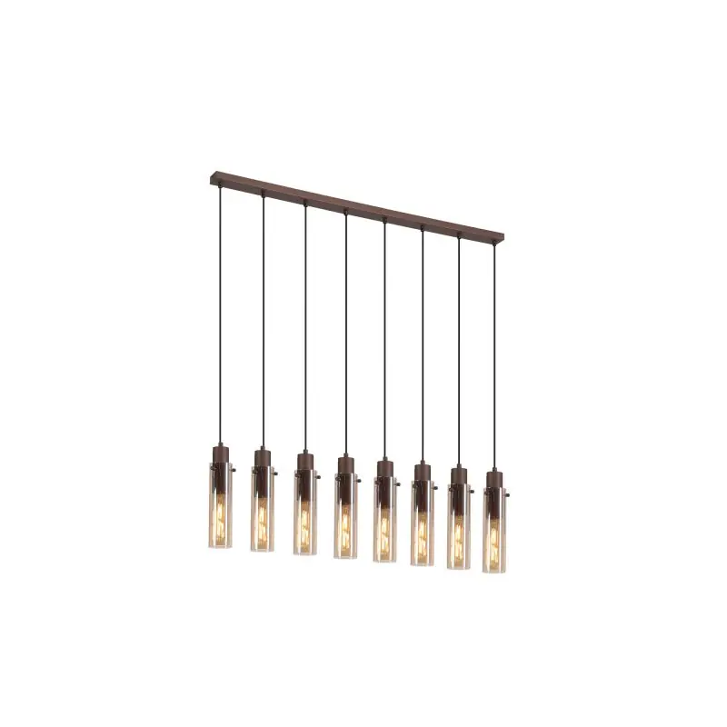 Betrouwbaar Searchlight Sweden II - hanglamp - 110 x 120 cm - mokka en amber