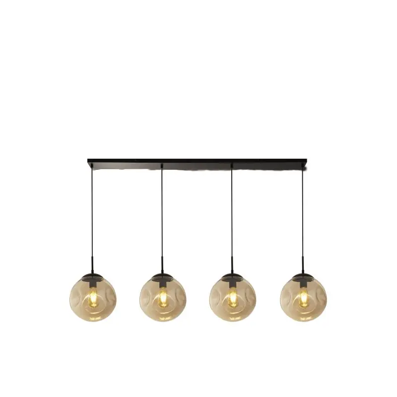 Trendy Searchlight Punch - hanglamp - 146,5 x 120 cm - zwart en champagne