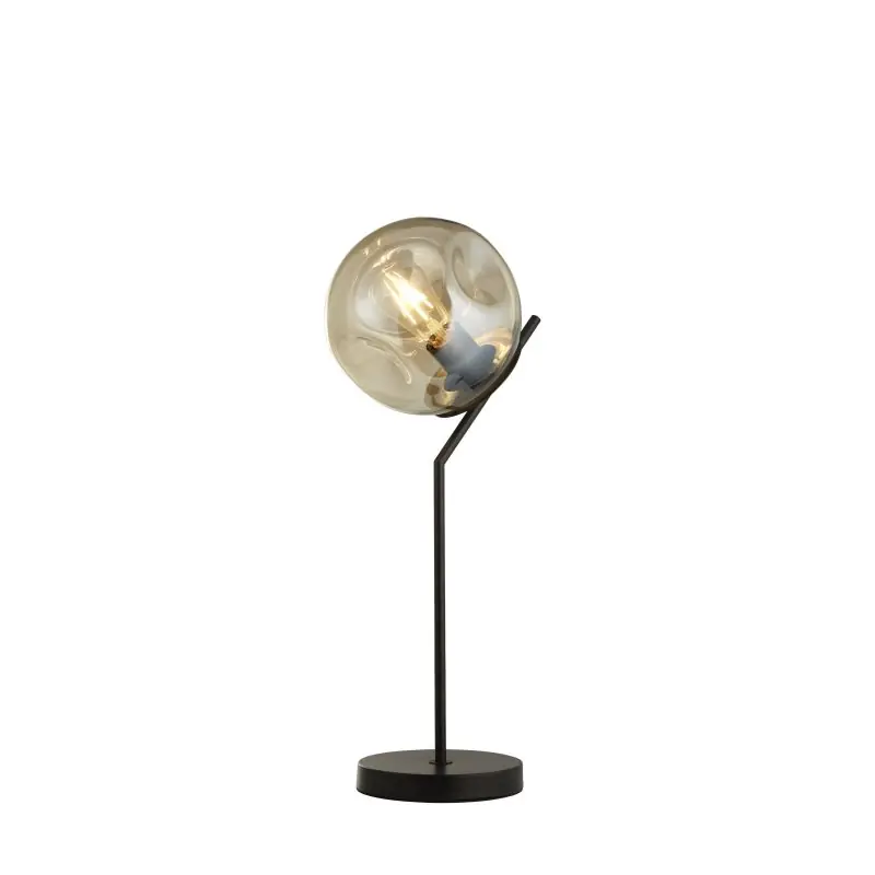 Gratis Verzending Searchlight Punch - tafellamp - 25 x 57 cm - zwart en champagne