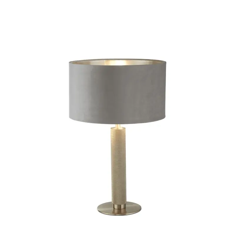 Direct Beschikbaar Searchlight London - tafellamp - Ø 38 x 63 cm - zilver en grijs