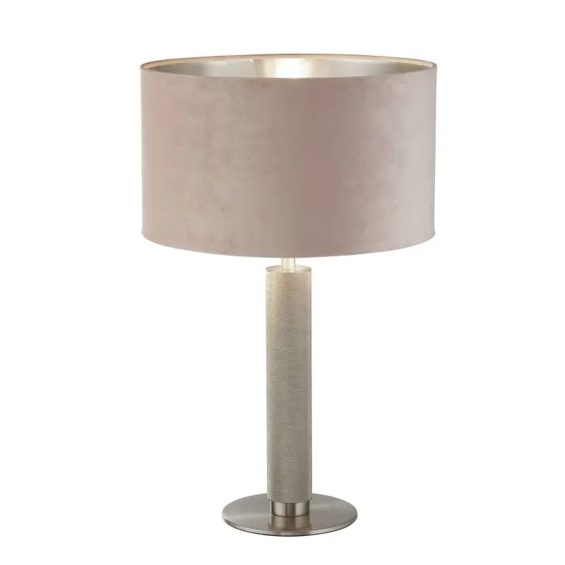 Authentiek Searchlight London - tafellamp - Ø 38 x 63 cm - zilver en roze