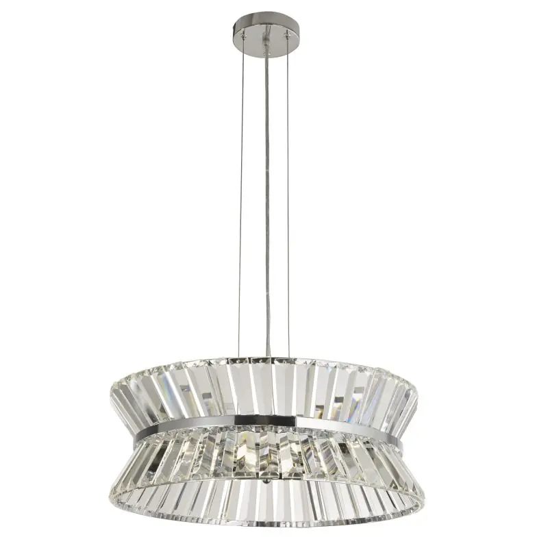 Favoriet Searchlight Uptown - plafond/hanglamp - Ø 50 x 150 cm - chroom en transparant