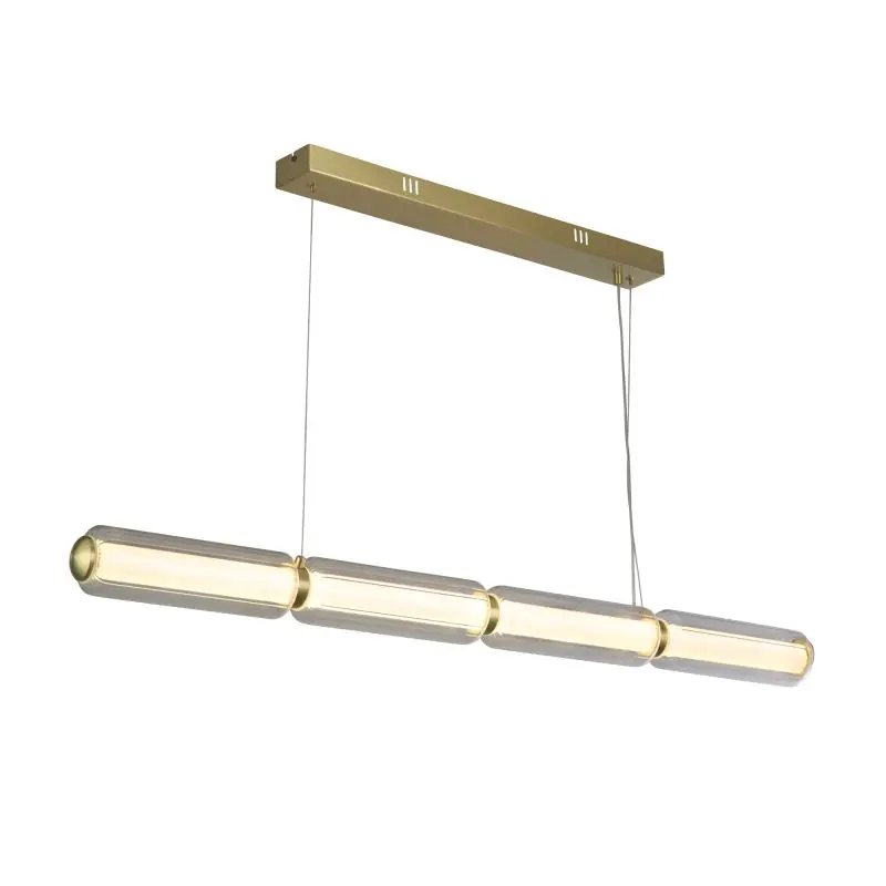 Fabrieksprijs Searchlight Mod - hanglamp - 110 x 130 cm - 3 stappen dimbaar - 24W LED incl. - satijn messing