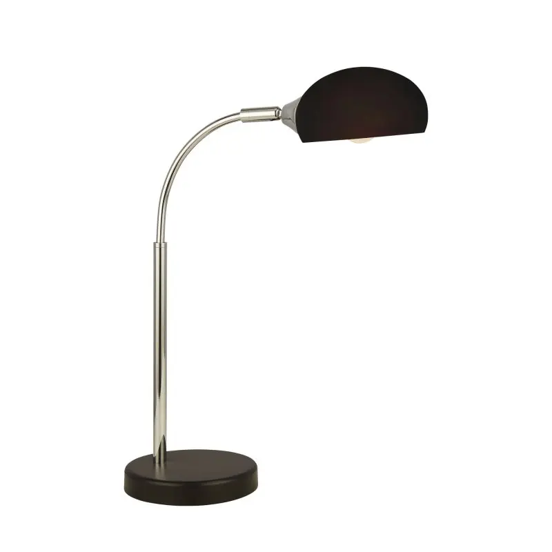Trendy Searchlight Astro - tafellamp - 15 x 49 cm - zwart en chroom