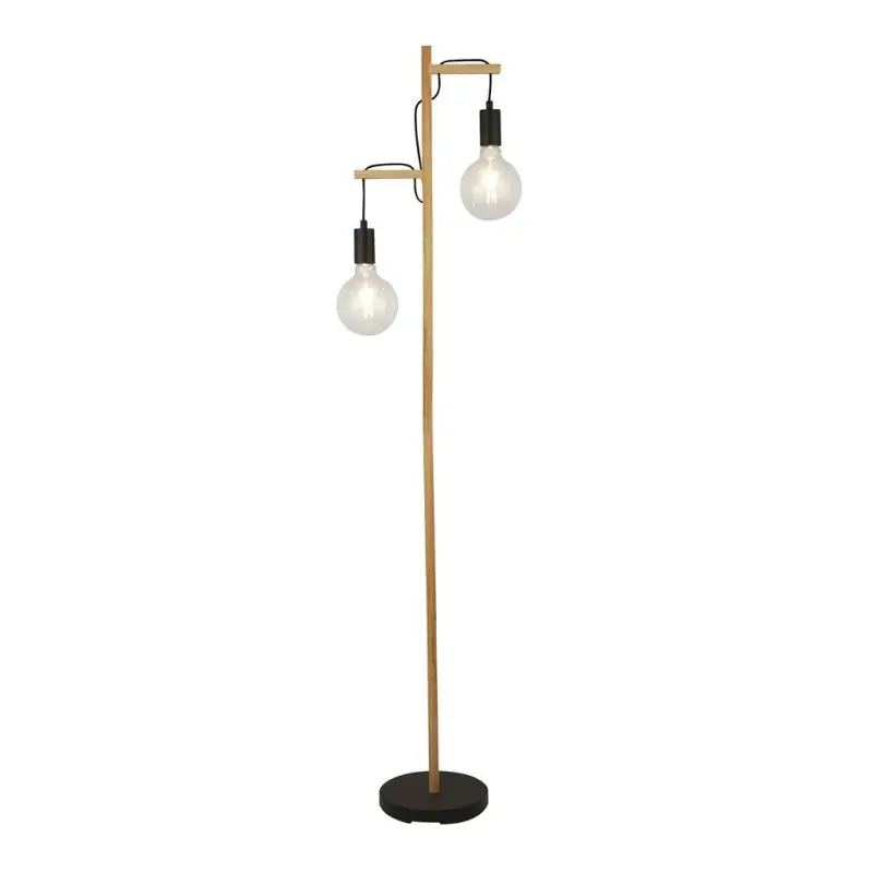 Searchlight Woody - staanlamp - 29 x 154,5 cm - zwart en bruin Limited Edition