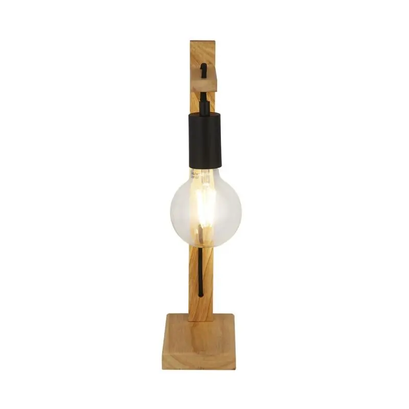 Gecertificeerd Searchlight Woody - tafellamp - 17 x 42,5 cm - zwart en bruin