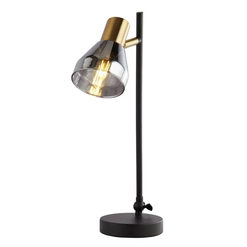 Wereldwijde Verzending Searchlight Westminster - tafellamp - 30 x 42 cm - zwart en satijn messing