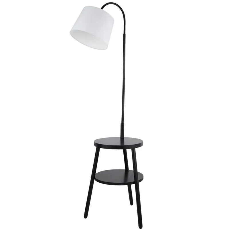 Exclusief Searchlight Ridge - vloerlamp - 55 x 50 x 166 cm - zwart en wit