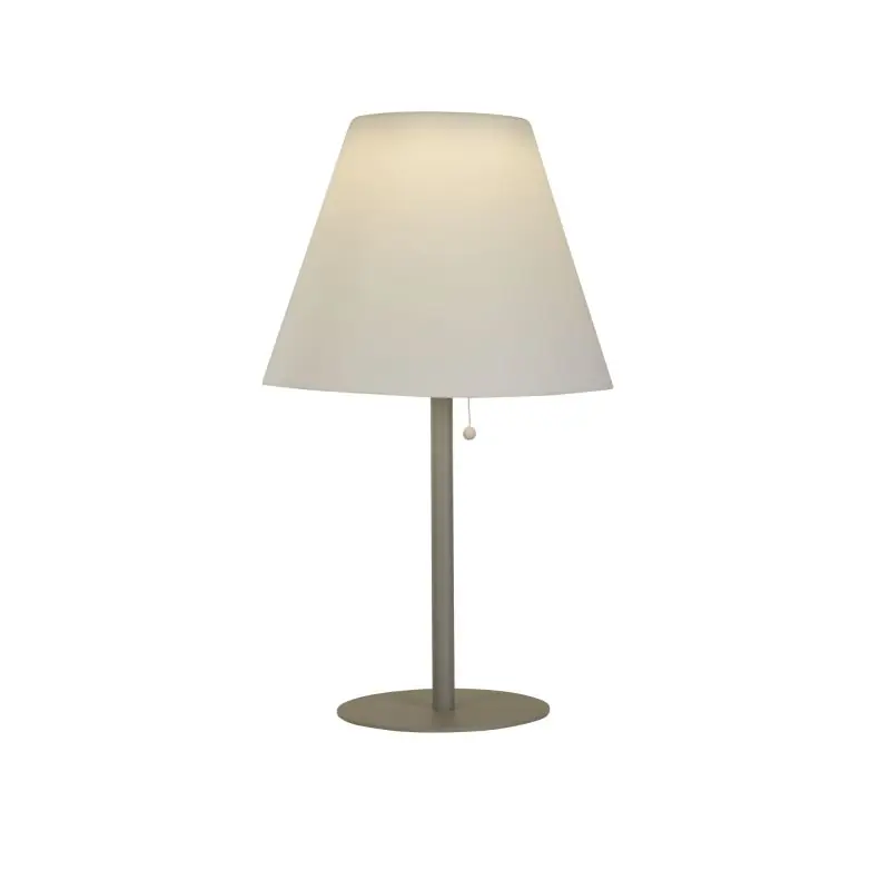 Flitsaanbieding Searchlight Venice - tafellamp op zonne-energie - Ø 38 x 68 cm - 1,6W LED incl - IP44 - zilver en wit