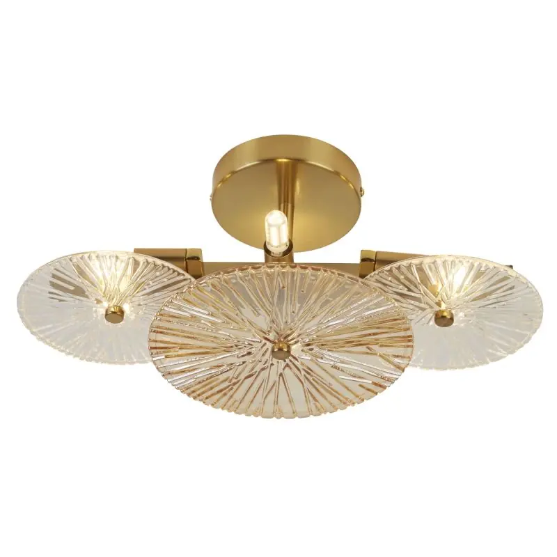 Searchlight Wagon - plafond/wandlamp - 40 x 20 x 16 cm - brons, transparant en amber Express Levering