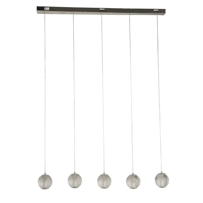 Express Levering Searchlight Allure - hanglamp - 100 x 150 cm - 21W dimbare LED incl. - chroom en transparant