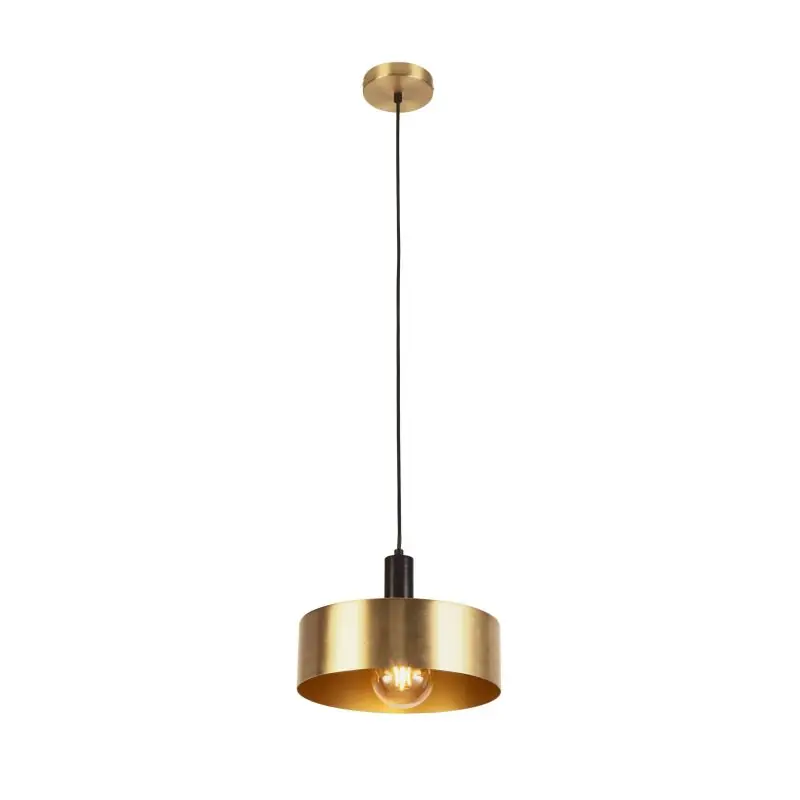 Weekendaanbieding Searchlight Knox - hanglamp - Ø 30 x 140 cm - zwart en goud