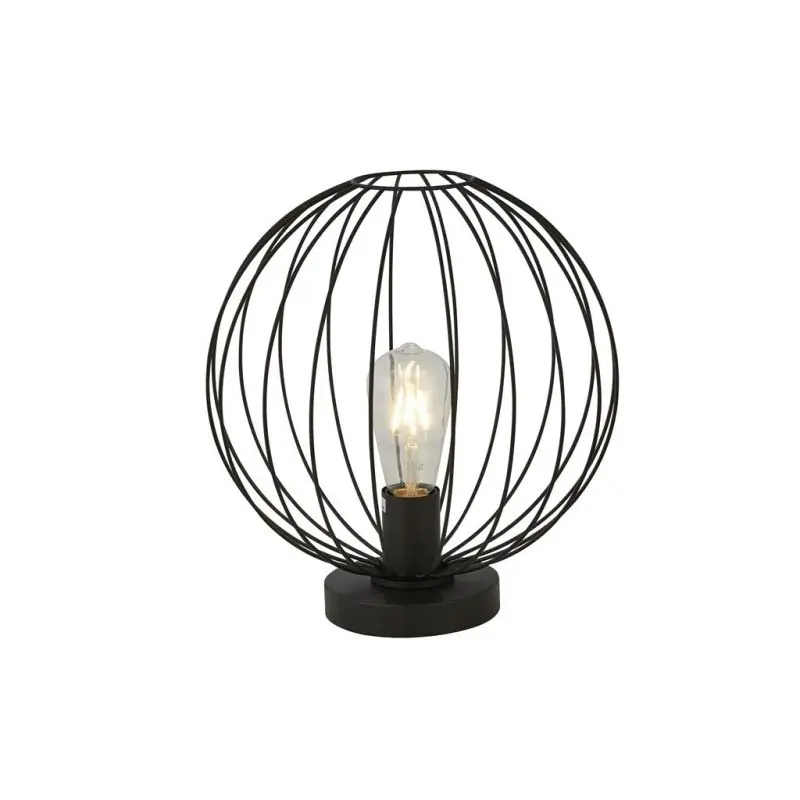 Authentiek Searchlight Rondo - tafellamp - Ø 30 x 30 cm - zwart