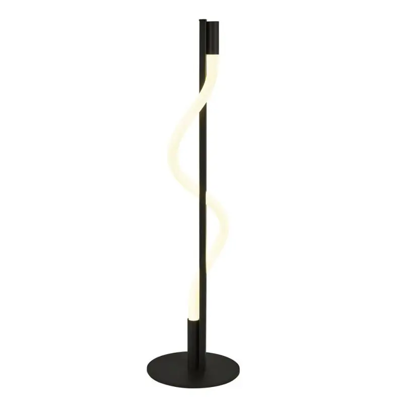 Exclusief Searchlight Serpent - tafellamp - Ø 15 x 56 cm - 8W dimbare LED incl. - zwart en opaal