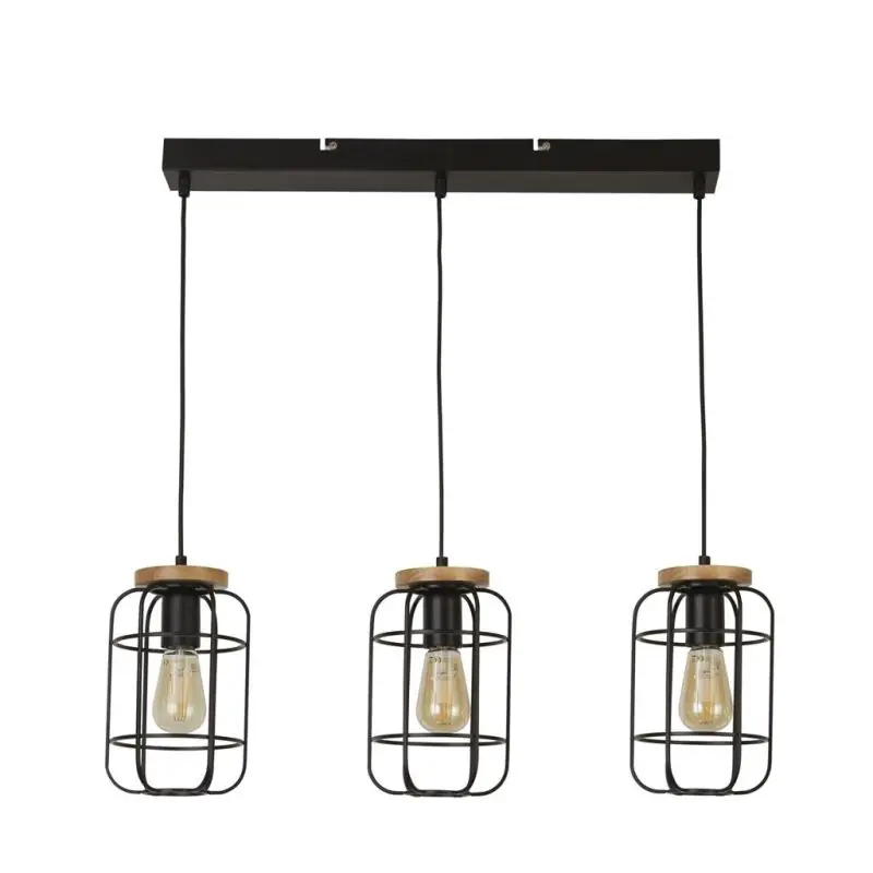 Searchlight Vision - hanglamp - 71 x 130 cm - mat zwart Laatste Versie