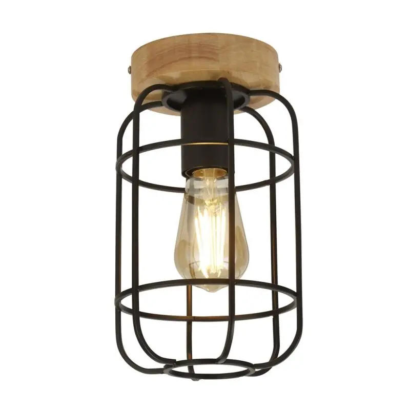 Direct Beschikbaar Searchlight Vision - plafondlamp - Ø 15 x 26 cm - mat zwart