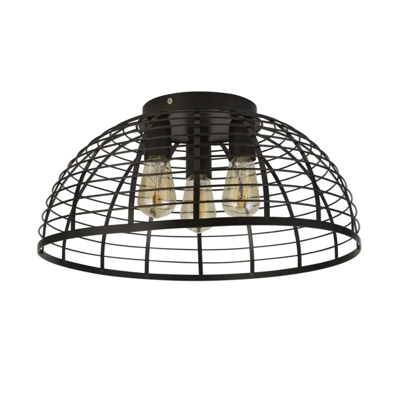 Searchlight Vision - plafondlamp - Ø 40 x 20 cm - mat zwart Beperkte Voorraad
