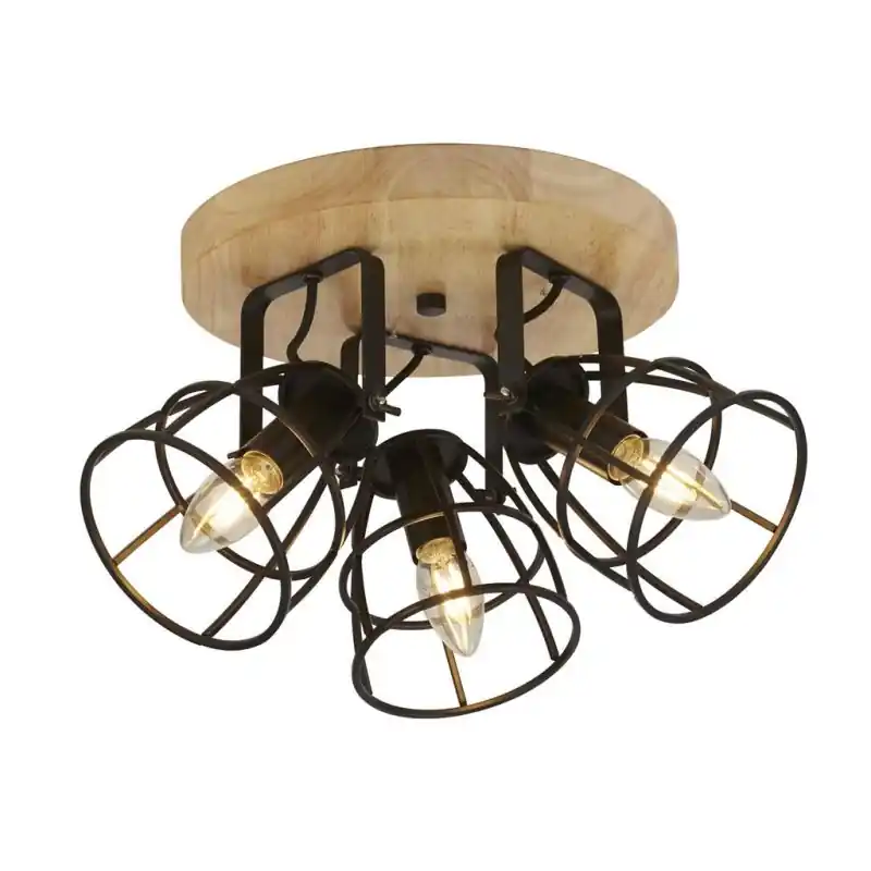 In De Mode Searchlight Vision - plafondlamp - Ø 38 x 23 cm - mat zwart