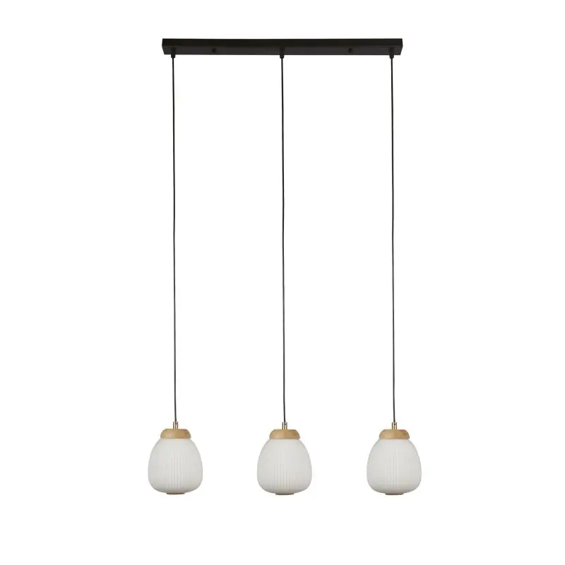 Gratis Retour Searchlight Ella - hanglamp - 79 x 120 cm - zwart, opaal en bruin