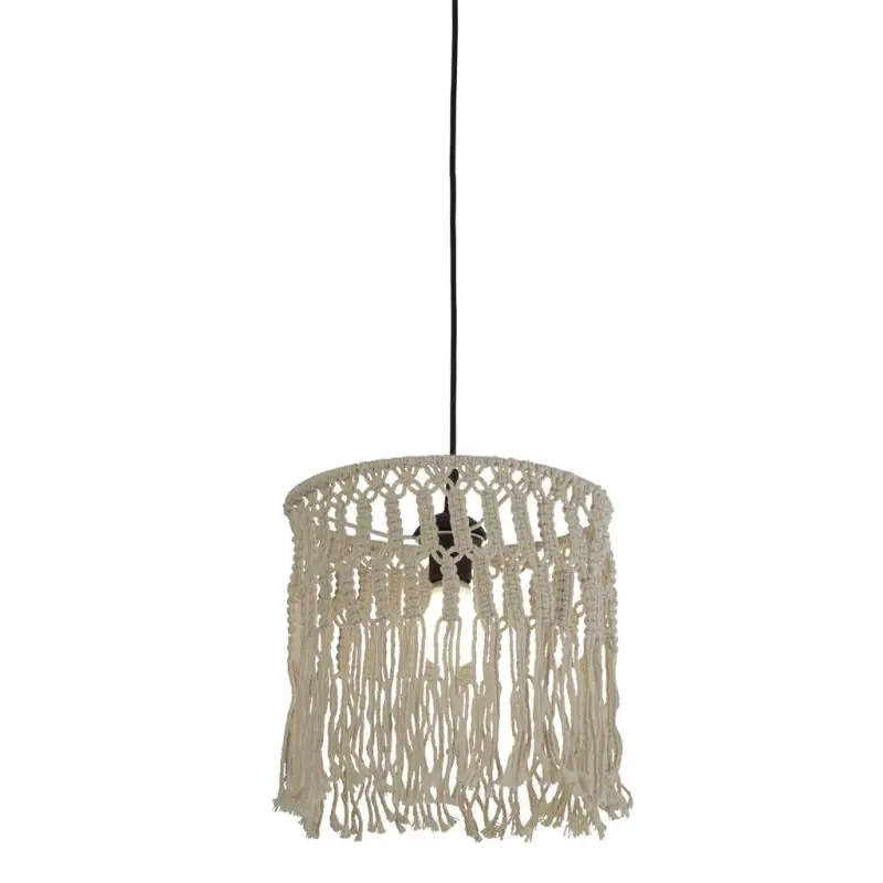 Geld-Terug-Garantie Searchlight Bahama - hanglamp - Ø 31,5 x 155 cm - macrame