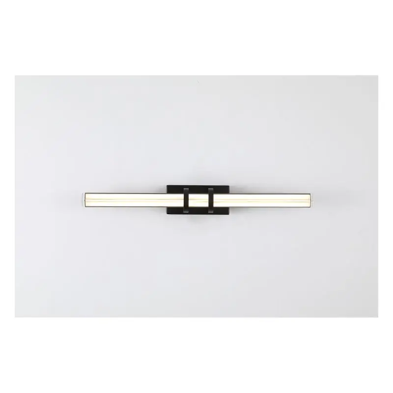 Alleen Vandaag Searchlight Parma - spiegellamp - 47 x 6 cm - 10W LED incl - IP44 - mat zwart en transparant