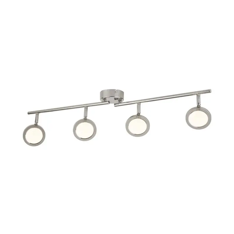 Bestseller Searchlight Languna - opbouwspot 4L - 78 x 9 x 17 cm - 4 x 5W dimbare LED incl. - chroom