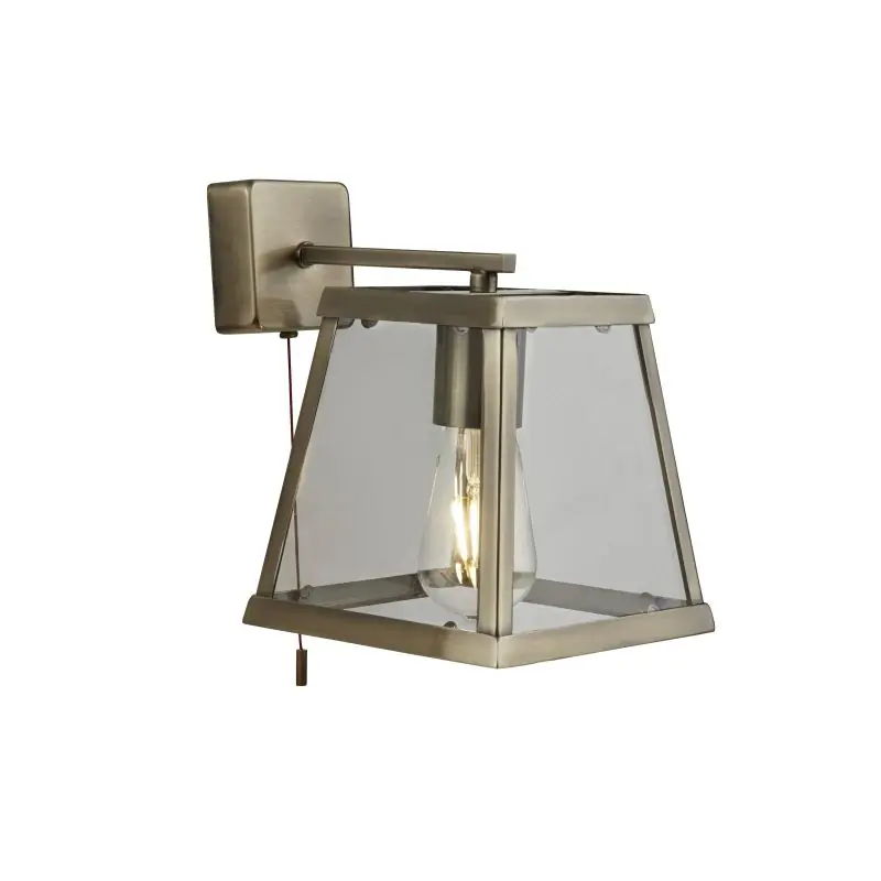 Betrouwbaar Searchlight Voyager - wandverlichting met trekschakelaar - 17 x 23 cm - antiek messing