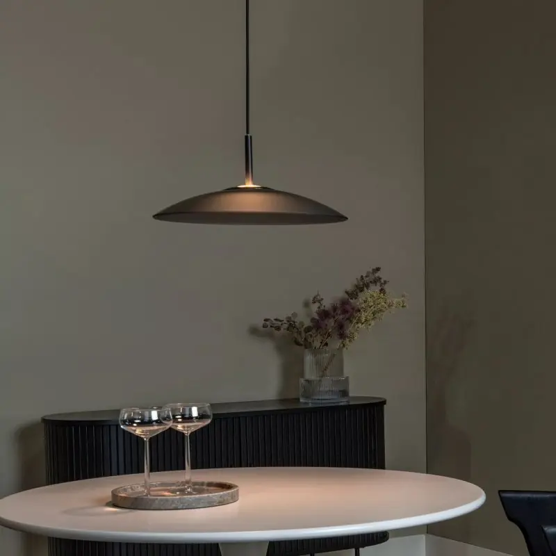 Veilige Betaling Lucide Menga - hanglamp - Ø 40 x 150 cm - 12W dimbare LED incl. - gerookt