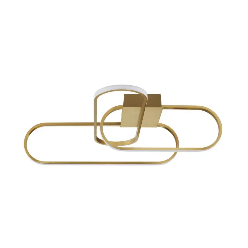 Superprijs Nova Luce Arte - plafondverlichting - 66 x 53 x 18 cm - 38,4W dimbare LED incl. - goud