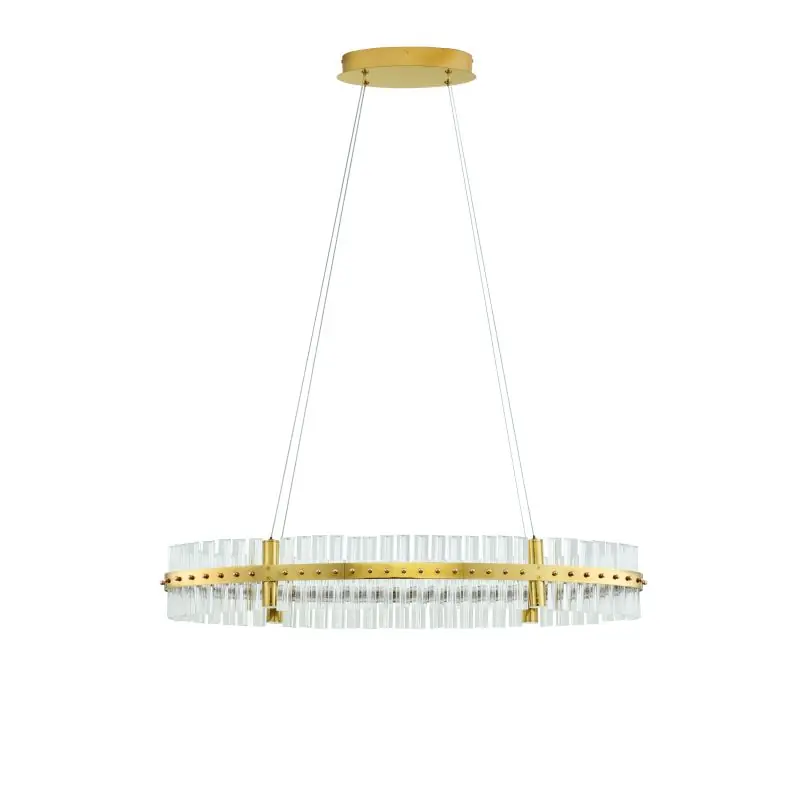 Professioneel Nova Luce Kezo - hanglamp - Ø 90 x 130 cm - 45W dimbare LED incl. - goud