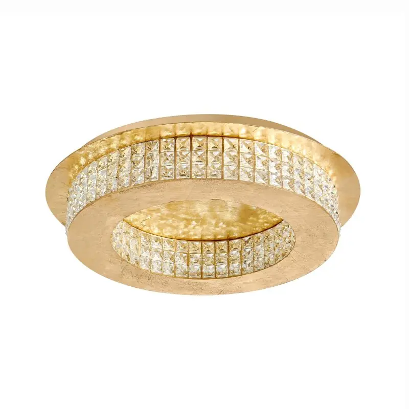 Nova Luce Zeffari - plafondverlichting - Ø 50 x 10,7 cm - 40W LED incl. - goud Gratis Verzending