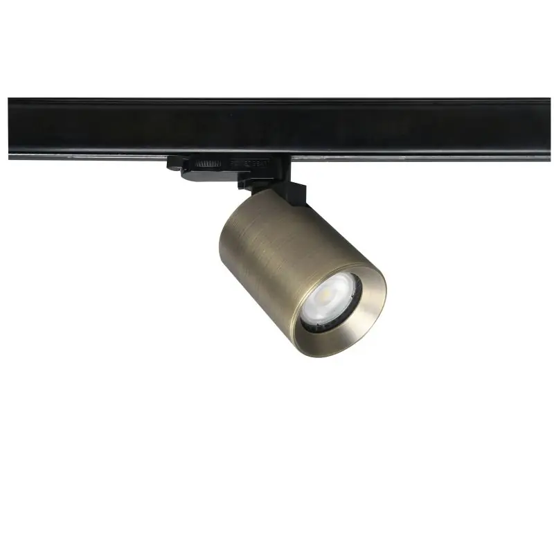 Artdelight Megano - railspot 3-fase rail - Ø 7 x 13 cm - antiek brons Seizoensaanbieding