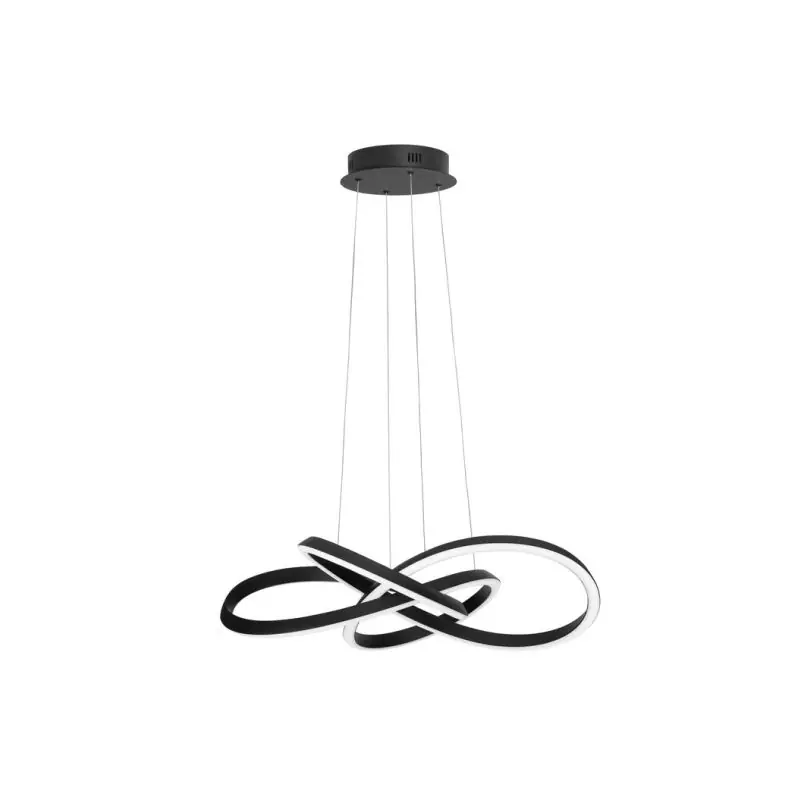 Plaats Bestelling Nova Luce Amara - hanglamp - 68 x 120 cm - 54W dimbaar LED incl. - zandzwart