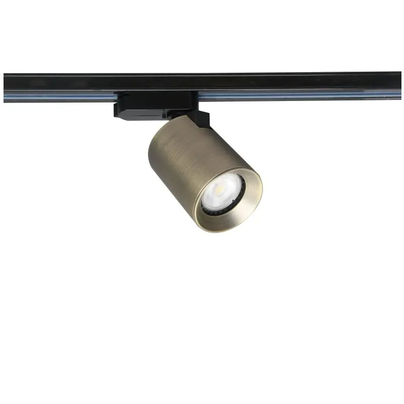 Artdelight Megano - railspot 1-fase rail - Ø 7 x 13 cm - antiek brons Weekendaanbieding