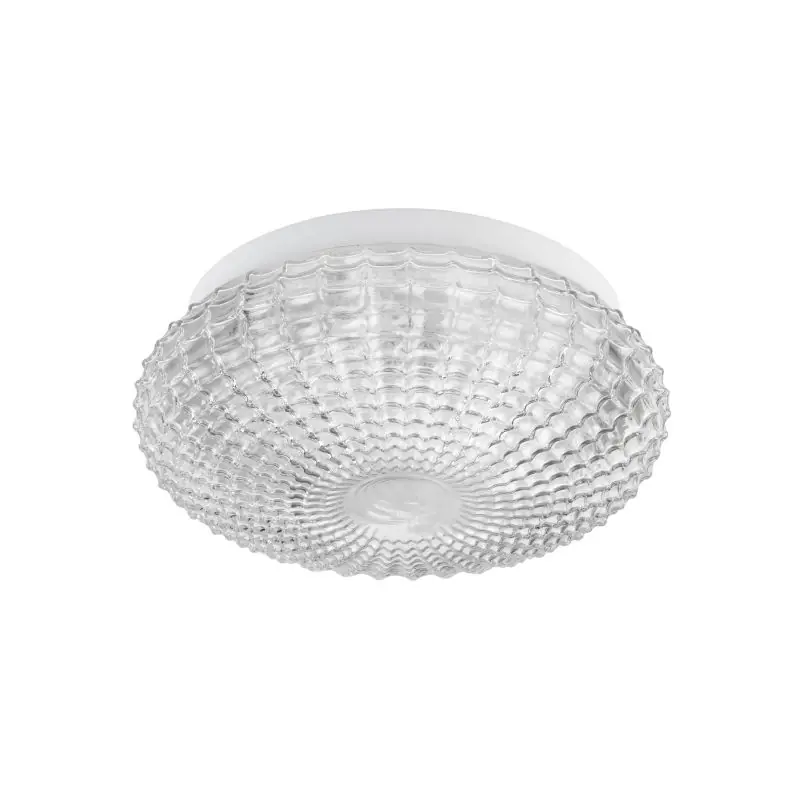 Rechtstreeks Van De Fabrikant Nova Luce Clam - plafondlamp badkamer - Ø 30 x 12 cm - IP44 - transparant