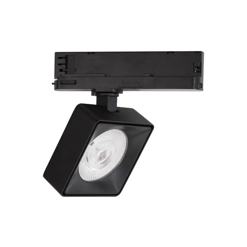 Professioneel Nova Luce Roler - 3-fase railspot - 9,5 x 9,5 x 15,5 cm - 20W LED incl. - zandzwart
