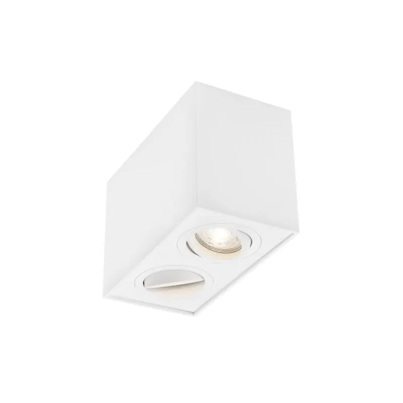 Weekendaanbieding Nova Luce Rende - opbouwspot 2L - 18 x 9,6 x 12,5 cm - wit
