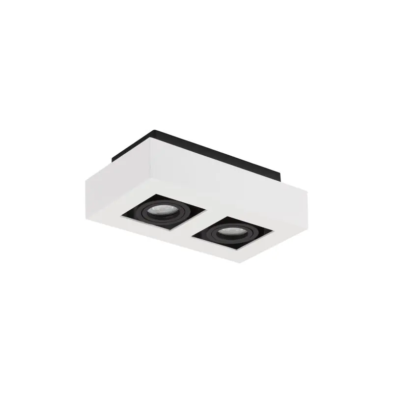 Nova Luce Robin - opbouwspot - 25 x 14,5 x 8,6 cm - wit en zwart Weekendaanbieding