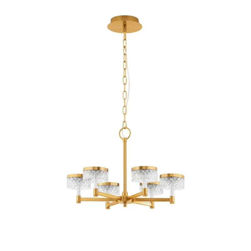 Wereldwijde Verzending Nova Luce Bion - hanglamp - Ø 70,7 x 120 cm - 38W LED incl. - messing goud