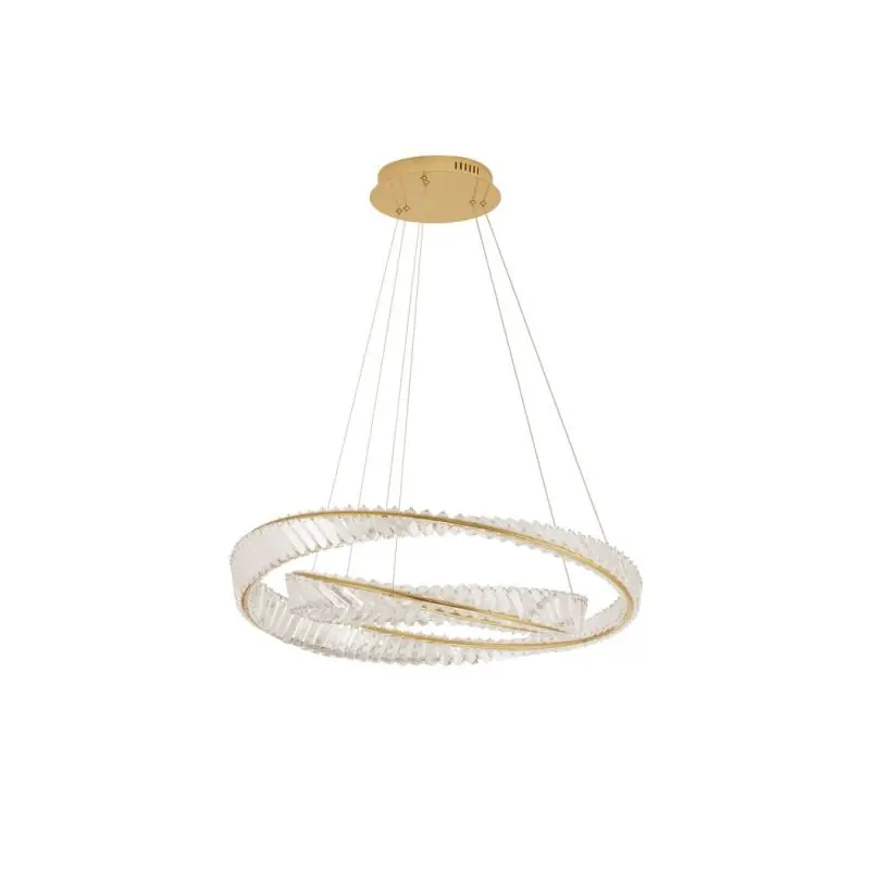 Ambachtelijk Nova Luce Aurelia - hanglamp - Ø 80 x 150 cm - 72W dimbaar LED incl. - goud