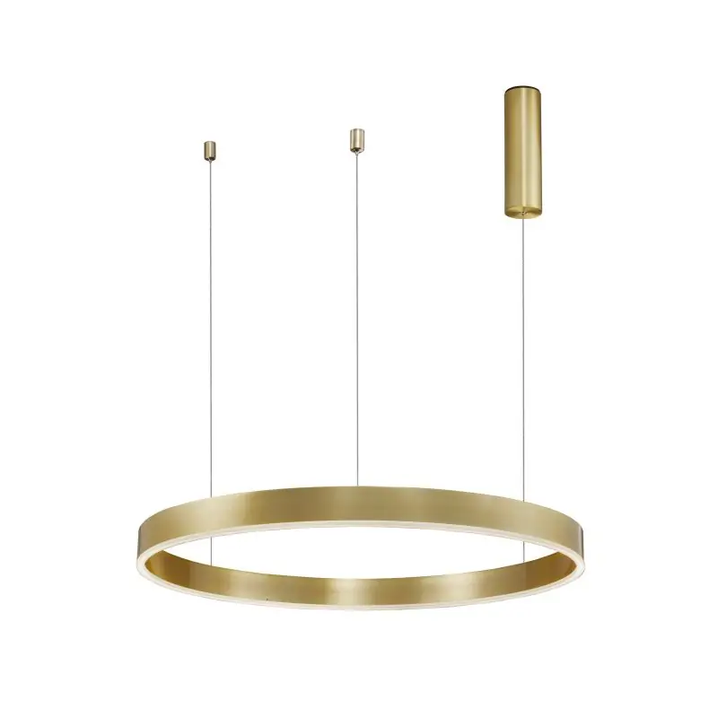 Alleen Vandaag Nova Luce Motif - hanglamp - Ø 80 x 120 cm - 50W LED met dimfunctie via afstandsbediening incl. - messing goud