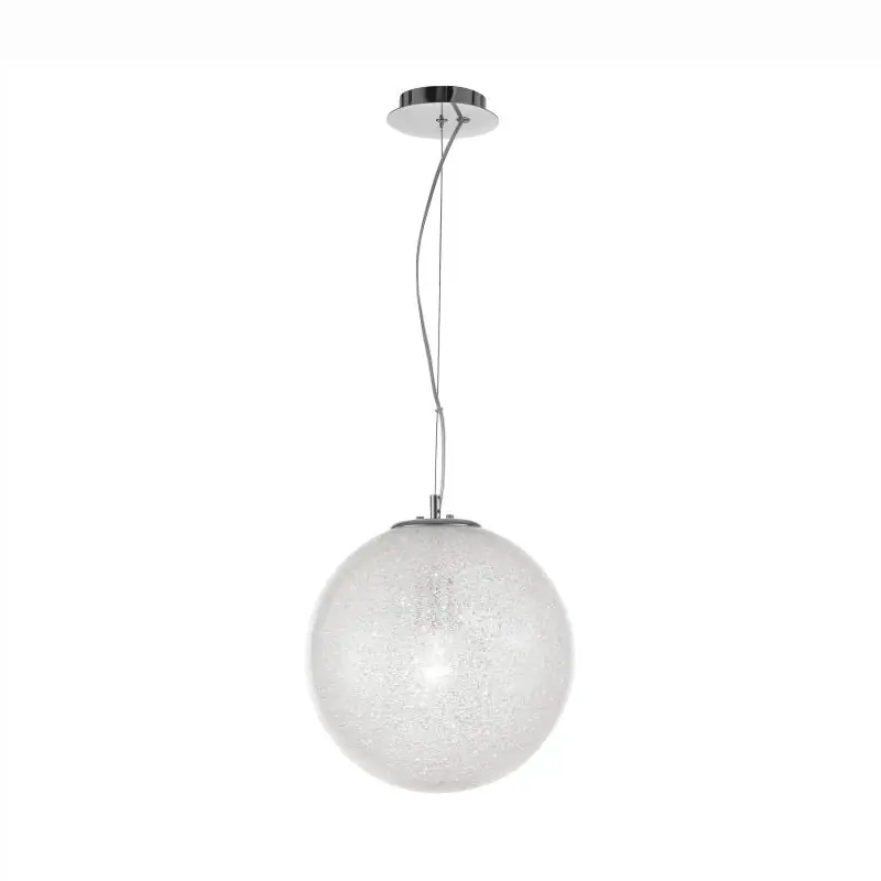 Actieprijs Nova Luce Frozen - hanglamp - Ø 30 x 120 cm - transparant en chroom